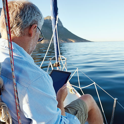 Carefree retired senior